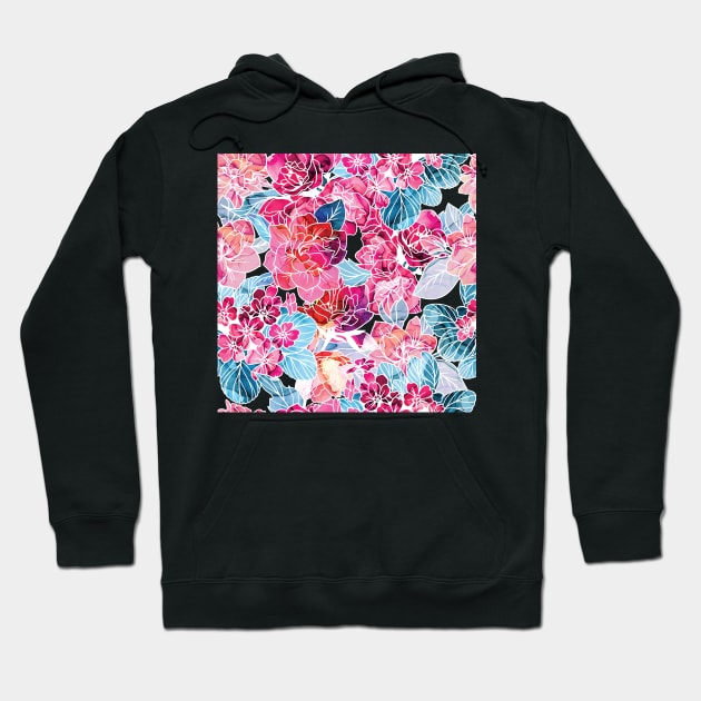 Pretty Flowers Pattern Hoodie by edwardecho